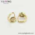 97404 xuping moda 14K color oro joyas circonitas sintéticas pavimentadas señoras pendientes del aro